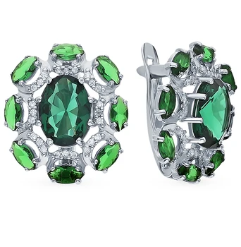 

Silver earrings with cubic zirconia sunlight sample 925