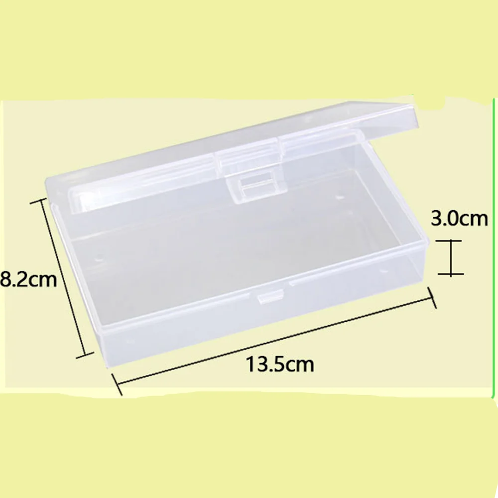 Plastic Makeup Storage Box Clear Square Diamond Painting Plastic Business Card Box Cosmetics Case Desktop Organizer