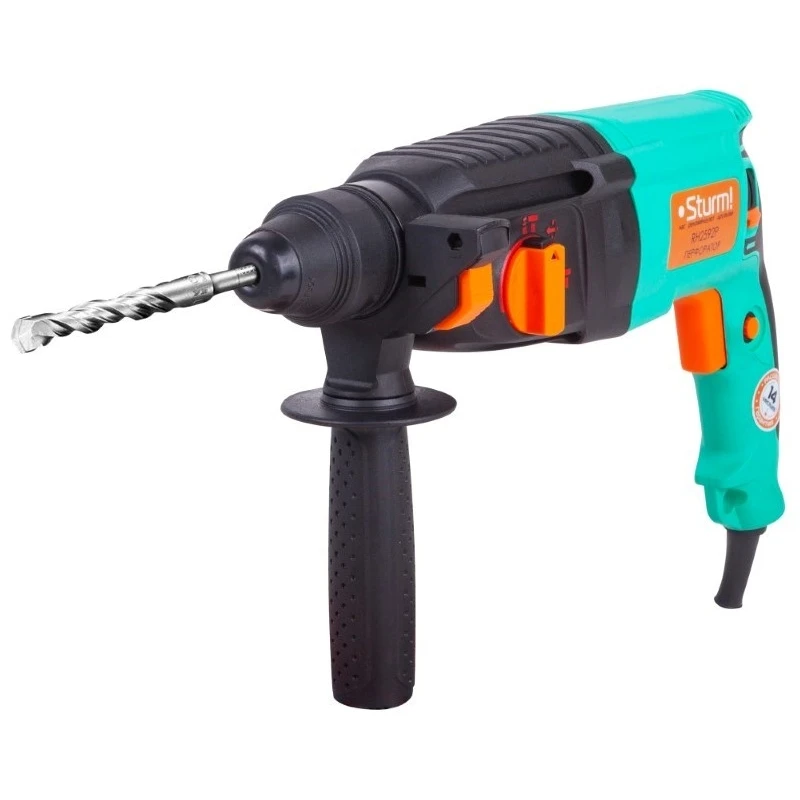 Перфоратор электрический Sturm! RH2592P (Мощность 910 Вт, сверление/сверление с ударом/долбление, число оборотов 0-1100 об/мин, реверс)