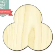 Трифольга с вырезами по дереву-на заказ Выберите свой размер-лазерная резка Деревянные Художественные товары для рукоделия Настенный декор свадебный детский DCS0045