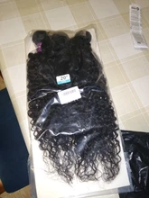 Bobbi Collection-3 mechones con cierre de encaje, parte media, 200 g/set, Pelo Rizado Jerry, tejido de cabello humano indio Remy de 12-22 pulgadas