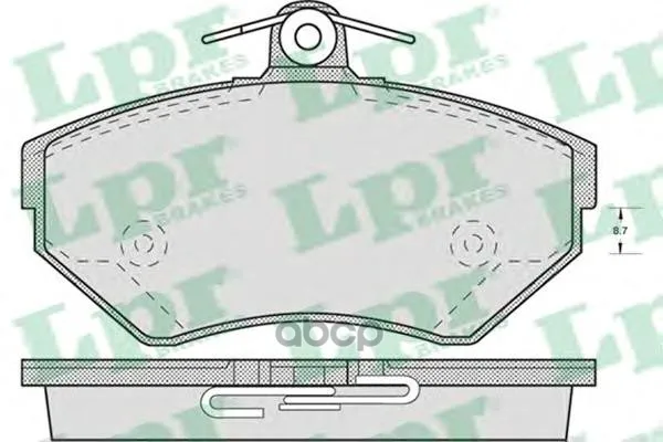 Колодки Тормозные Volkswagen G3/Caddy 9504/Polo 9501 Передние Lpr 05p718 Lpr арт. 05P718