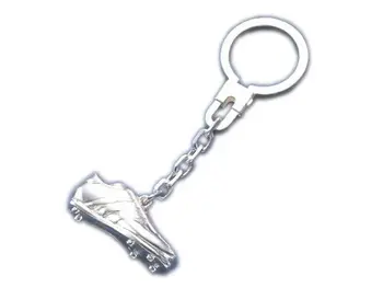

Sports collection silver football boot keychain