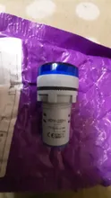 Mini voltímetro Digital redondo de 22mm, medidor de voltaje de CA 12-500V, Monitor de potencia, indicador LED, lámpara piloto, bricolaje
