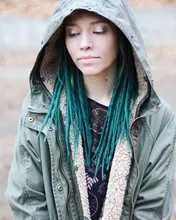 BUQI-mechones de pelo postizo color arcoíris púrpura, extensiones de cabello trenzado de 24 pulgadas, tamaño gigante sintético, 1 paquete