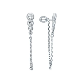 

Silver earrings with cubic zirconia sunlight sample 925