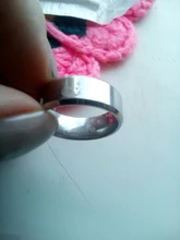 Moda personalizada anillo para amante de acero inoxidable Simple liso grabado anillo de nombre, regalo de boda