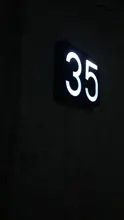Address-Lamp Doorplate Led-Light House Number Rechargeable-Battery Solar 