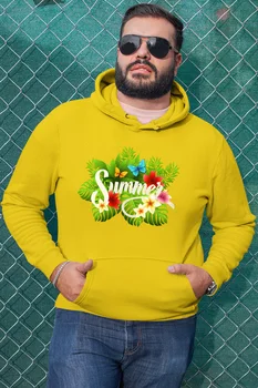 

Angemiel Wear Summers Yellow Men 'S Hooded Sweatshirt