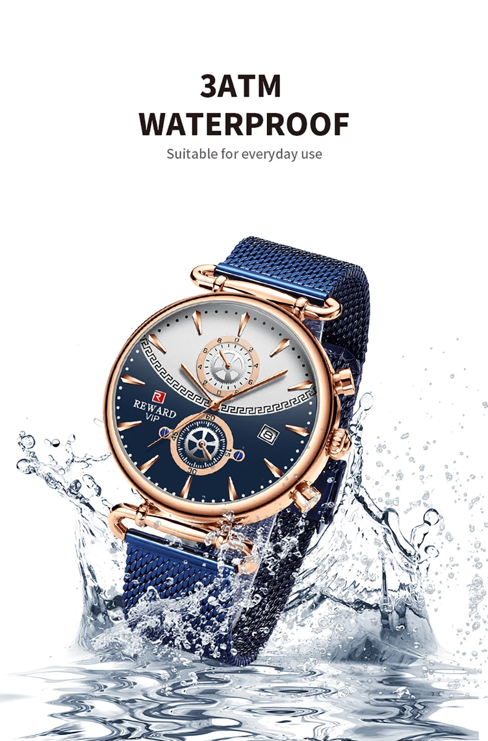 Montre de Couple étanche pour hommes, montre-bracelet à Quartz de luxe, chronographe, calendrier, bracelet en acier inoxydable_voghion.com