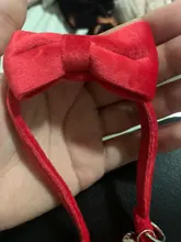 Collar de gato de terciopelo con lazo liso para cachorro, Chihuahua, con campana, hebilla de seguridad ajustable, pajarita para gatos, accesorios para mascotas