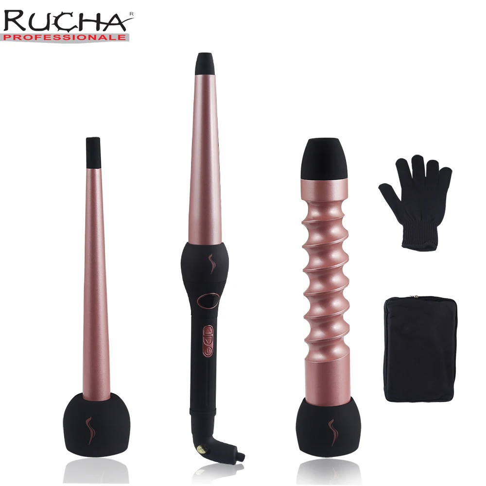 3 в 1 Плойка для завивки волос многофункциональная вращающаяся сменные