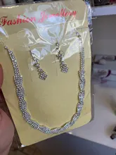 BLIJERY-Juego de joyas para mujer, para dama de honor, juegos de joyas para mujer con diamantes de imitación, collar de cristal, pendientes, conjuntos de joyas para baile de graduación y boda