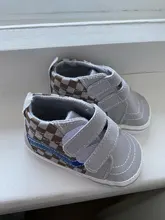 Zapatos clásicos a cuadros para bebé recién nacido, calzado de suela suave de algodón, informales, deportivos, para cuna