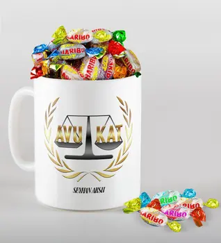 

Personalized Attorney Mug and Haribo Candy Gift Seti-1