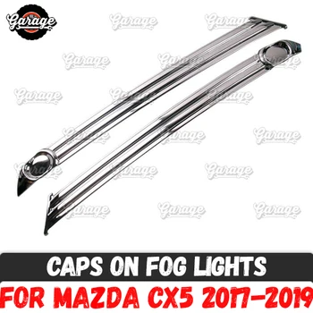 

Caps on fog lights case for Mazda CX-5 2017-2019 ABS plastic molding 1 set / 2 pcs decoration car styling