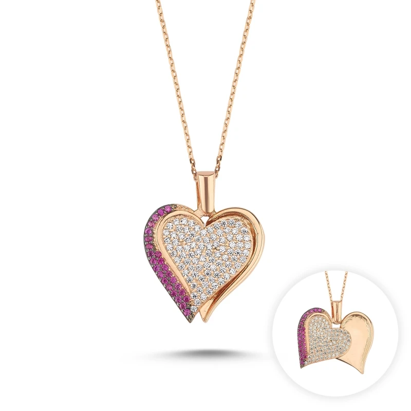 

Silver 925 Sterling Opens Heart Ghost Pendant