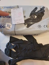 Xingyu-guantes de nitrilo desechables para uso doméstico e Industrial, color negro, resistentes al agua y al aceite, 100 Uds.