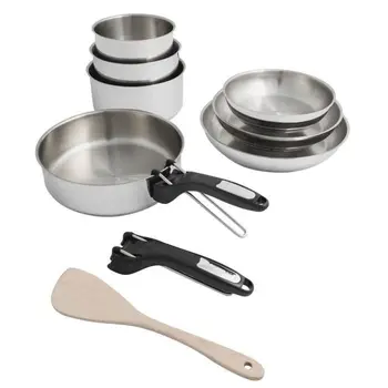 

Cookware set SITRAM 10 PCs 16-18-20-24-28cm + 2 tweezers removable all heat sources, included l
