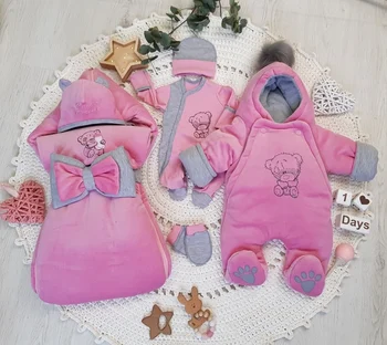 

Комплект на выписку 7-ти предметный ЗИМА Комплекты на выписку и для прогулок 0-6 мес