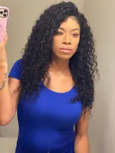 Remy onda profunda peluca Frontal 13x4 del pelo humano del frente del cordón pelucas con minimechones Preplucked y nudos blanqueados Pelo Rizado Peluca de cabello humano