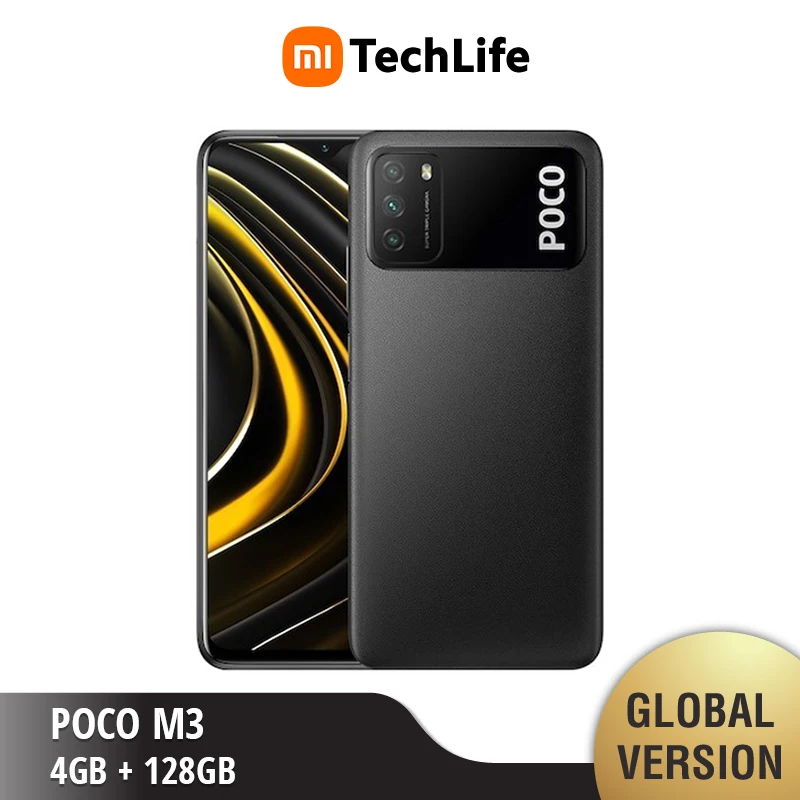 POCO-teléfono móvil M3, versión Global, 4GB de RAM, 128GB ROM (Nuevo/sellado)