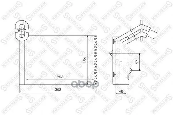 10-35075-Sx_радиатор Печки! Vw Sharan, Ford Galaxy, Seat Alhambra All 95 Stellox 1035075sx Stellox арт. 1035075SX
