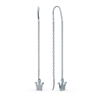 

Silver earrings with cubic zirconia sunlight sample 925 test