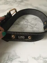 Pawstrip grabado Collar de perros de piel sintética Etiqueta de mascota Collar para perros Bulldog francés Pitbull, perro grande Collar de cachorro.