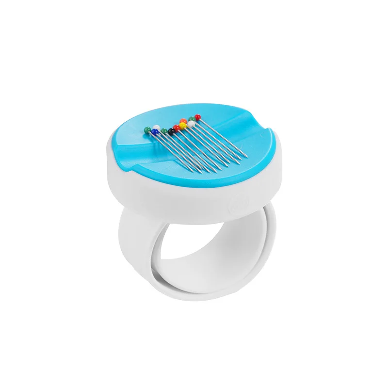 

NEW Magnetic Wrist wear needle Box Plastic DIY round Sewing Needle case pin cushion Storage Box Weave Sewing Accessories