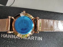 Japón Movimiento de Cuarzo de Alta Calidad 36mm hannah Martin Mujeres de Malla de Acero Inoxidable de Oro Rosa Damas Impermeable Reloj Dropshipping