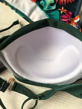 Bikini con estampado de hojas para mujer, traje de baño Sexy con Tanga, conjunto de Bikinis con aumento de cintura alta, ropa de baño 2020