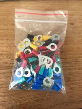 Ring Cable-Wire-Connector Insulated-Terminal Electrical-Crimp-Terminal 50PCS/100PCS RV2-6