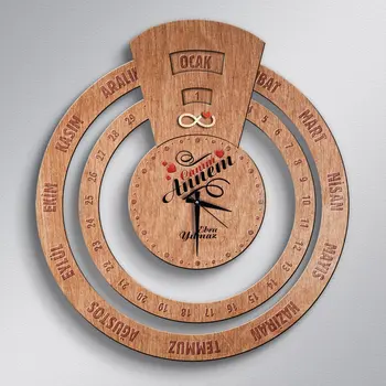 

Personalized Dear Mom Infinite Mayan Calendar Wooden Wall Clock-8