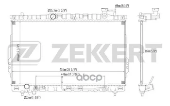 

Radiator OHL. DV. Hyundai Santa Fe 01-zekkert art. mk-1155