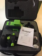 Huepar Nivel Láser de Línea Cruzada 4D de 16 Líneas Línea de Haz Verde con Batería de Iones de Litio Para Piso de Baldosas Multifunción & Control Remoto