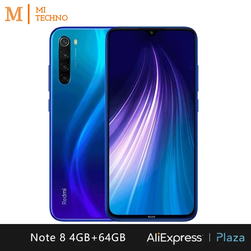  Xiaomi Redmi Note 8 Smartphone(4GB RAM 64GB ROM Free mobile phone new cheap android 4000mAh battery