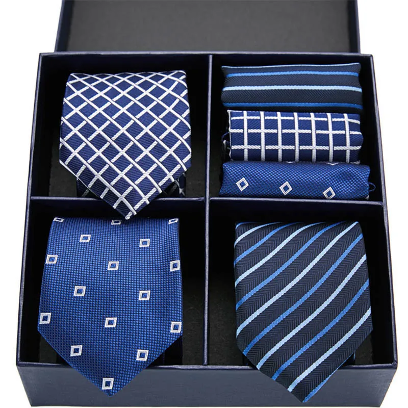 

Vangise Silk Men's Tie Set Ties & Handkerchiefs Set Men's Wedding Party Business Tie Set Fashion Necktie 7.5cm