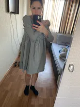 Plaid Dress Puff-Sleeve Square Collar Bclout Black White Sexy Vintage Autumn Casual Woman