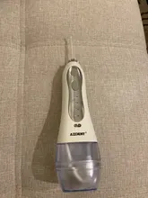 AZDENT HF-5 irrigador Oral de agua portátil hilo Dental recargable USB agua irrigador Dental con chorro diente elegir 5 De punta 300ml 3 modelos