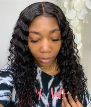 Peluca Frontal de encaje con ondas al agua, cabello humano Sdamey 13 × 360 × 6, encaje rizado profundo, Frontal, brasileña, 28, 30, 40 pulgadas, 4x4, cierre, 4/13