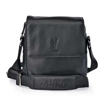 

YANKO, made handbag cross leather with Nylon messenger bag shoulder bag for men with lapel and zippers 3125
