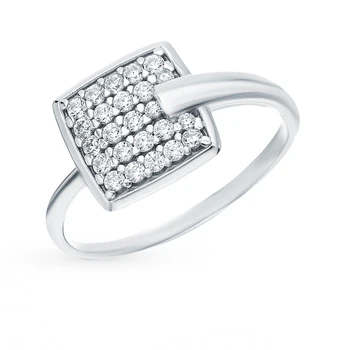 

Silver ring with cubic zirconia sunlight sample 925