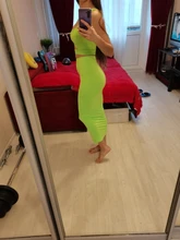 Kliou-top corto con apertura para mujer, top sin tirantes de color liso, cintura alta elástica, ajustado largo, conjunto de dos piezas, moda femenina