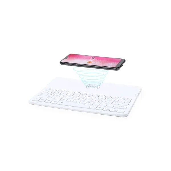 Bluetooth клавиатура с Qi беспроводным зарядным устройством белый 146129