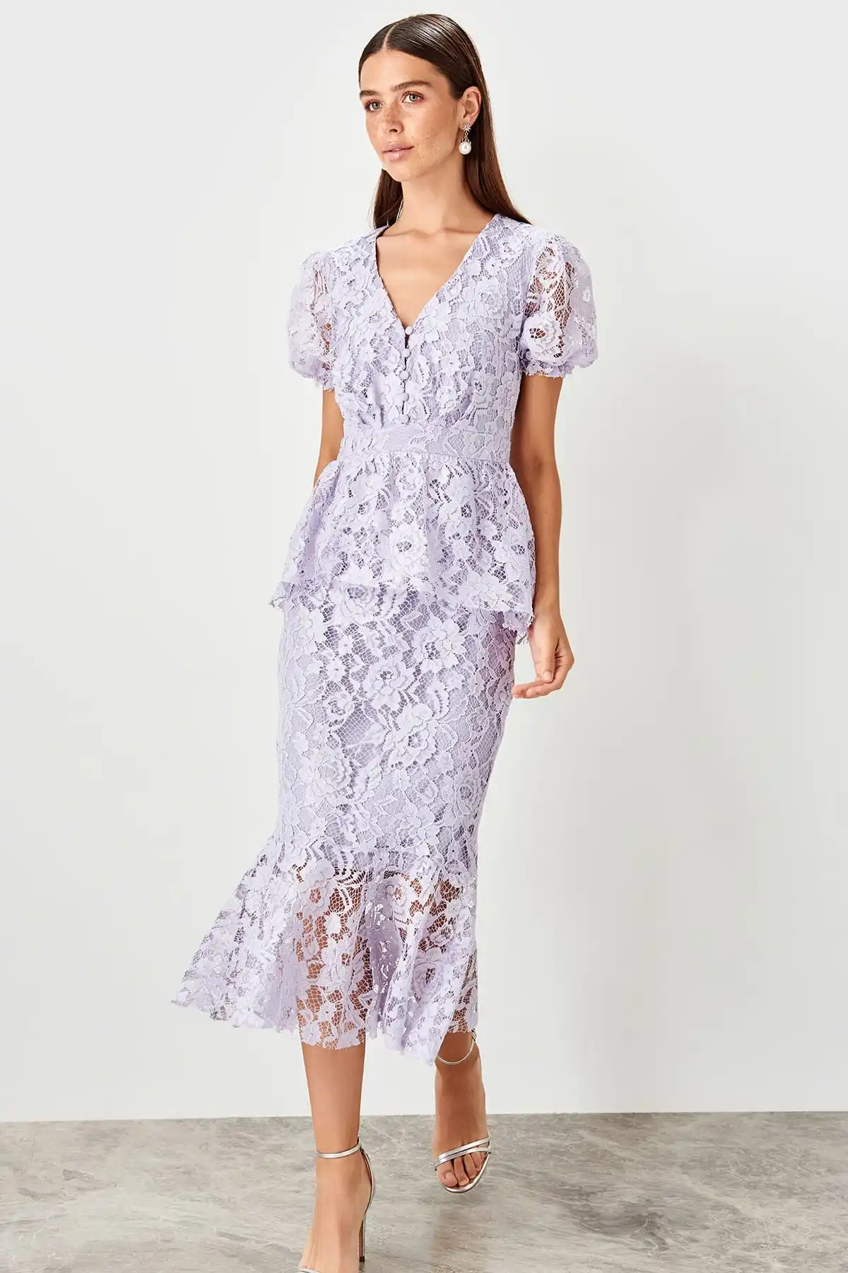 Trendyol платье с баской TPRSS19UT0105| |