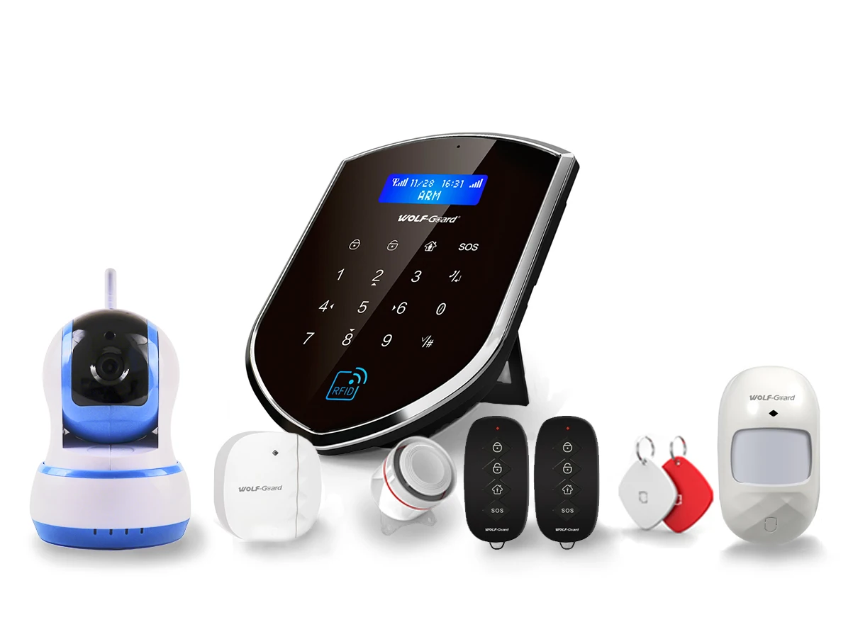 GSM WiFi alarm system with camera-страж video-Triumph (fire for House garden garage flat) | Безопасность и защита