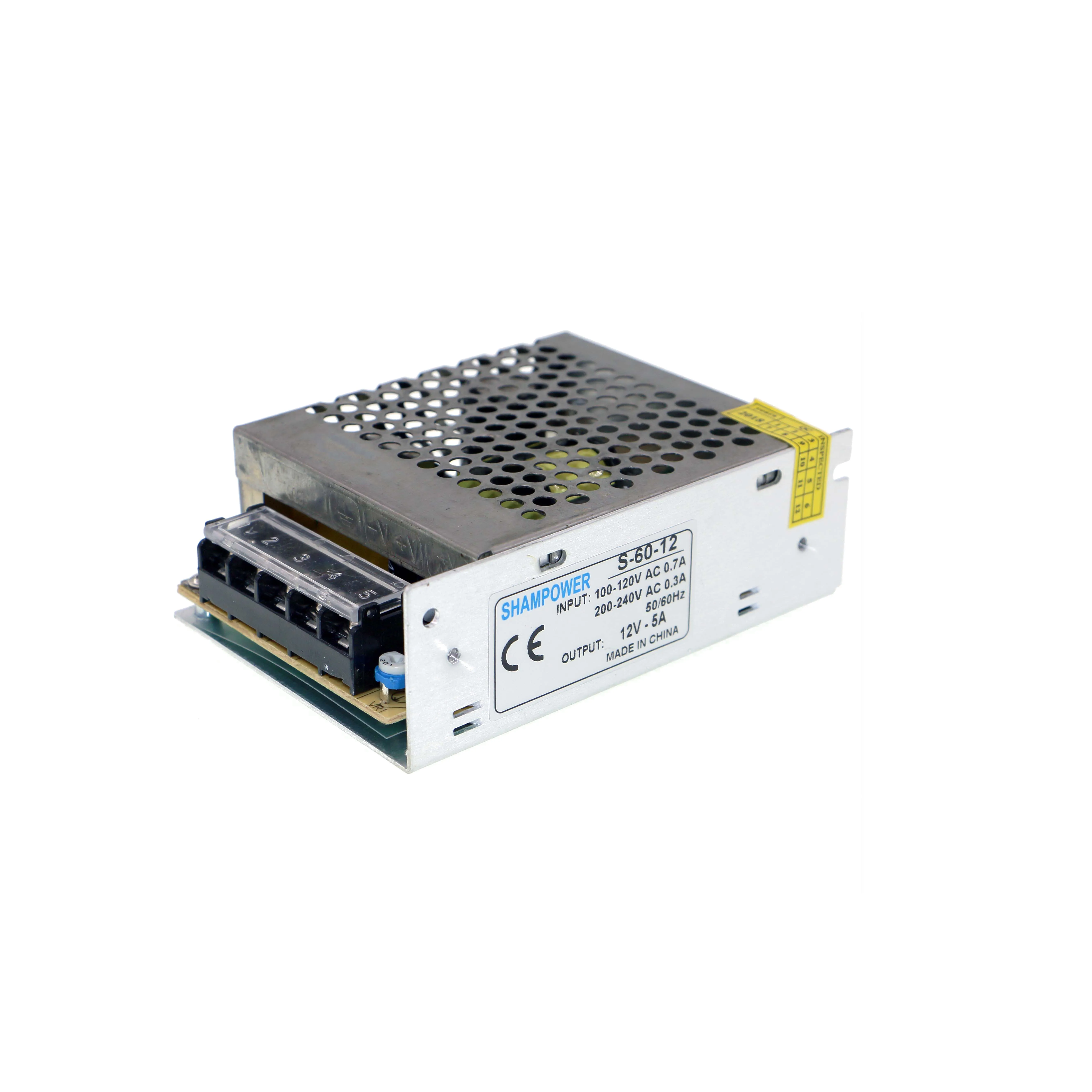 12V 5A 60W S Фиктивные Мощность переключение Питание AC110V/220 V постоянного тока до DC12V1A 2A 5A 10A 15A 20A 30A 10 Вт 24 Вт 60 Вт 240 Вт 360 Вт Светодиодные ленты источник Мощность адаптироваться - Цвет: 12V 5A 60W S