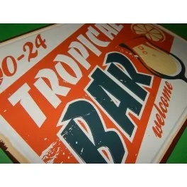 

TROPICAL plate poster BAR Vintage decor plate for room wall, lounge, bar, garage