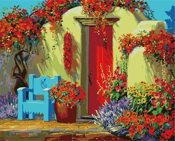 

Painting by Numbers Premium: Patio in colors
